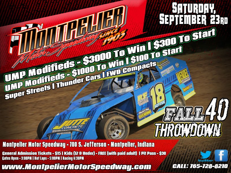 Montpelier Speedway Event Info For September 23 MWRacingNews